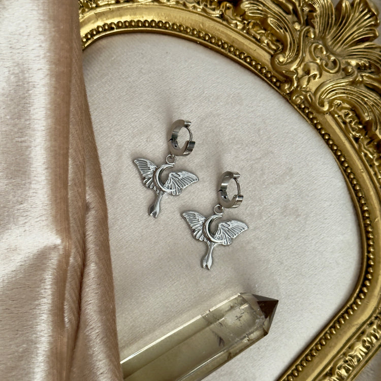 π Luna Moth π Huggies Hoop Earrings